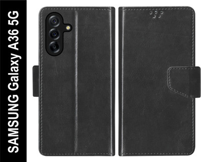 SBMS Flip Cover for SAMSUNG Galaxy A36 5G Back Cover Case with Magnatic Closure(Black, Shock Proof, Pack of: 1)