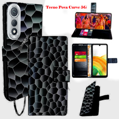 Realgo Flip Cover for Tecno Pova Curav 5G(Brown, Pack of: 1)