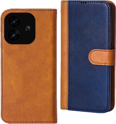 GLOBAL NOMAD Flip Cover for iQOO Neo 10R 5G(Blue, Brown, Dual Protection, Pack of: 1)