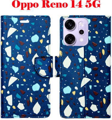 Vacko Flip Cover for Oppo Reno 14 5G(Blue, Pack of: 1)