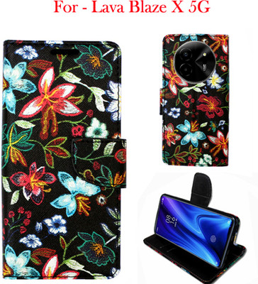 Toklot Flip Cover for Lava Blaze X 5G(Black, Pack of: 1)