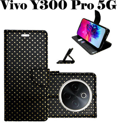 Realgo Flip Cover for Vivo Y300 Pro 5G(Black, Pack of: 1)