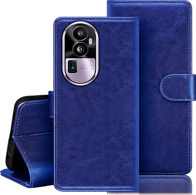 Roxel Flip Cover for Oppo Reno 10 Pro+ 5G(Blue, Dual Protection, Pack of: 1)