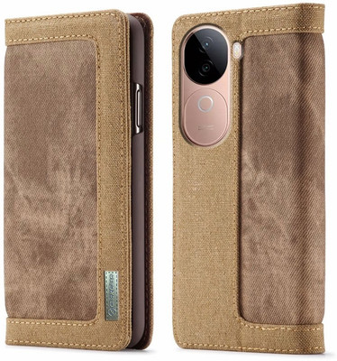 Clickcase Flip Cover for Vivo V40e 5G(Brown, Dual Protection)
