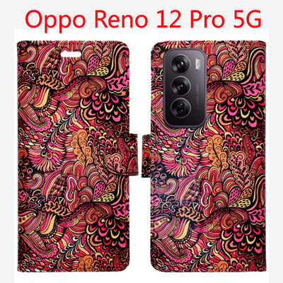 Toklot Flip Cover for Oppo Reno 12 Pro 5G(Red, Pack of: 1)