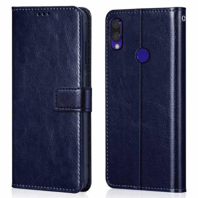 COVERHEAD Flip Cover for Back Cover for Redmi Note 7 Pro-M1901F7S (Blue, Dual Protection, Pack of: 1)(Blue, Cases with Holder)