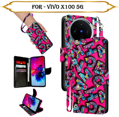 Cutemart Flip Cover for Vivo X100 5G(Multicolor, Pack of: 1)
