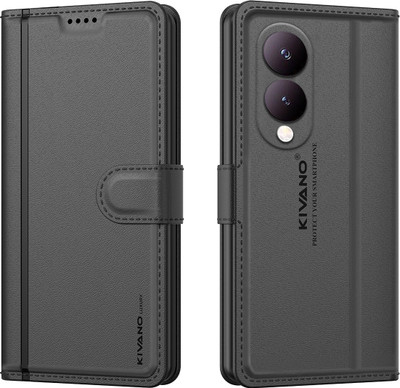KIVANO LUXE Flip Cover for Vivo Y28 5G / Vivo Y17s 4G(Black, Magnetic Case, Pack of: 1)