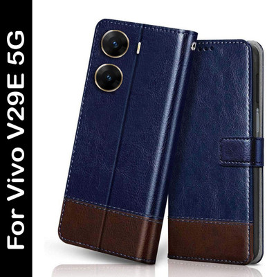 Winkel Flip Cover for vivo V29e 5G(Blue, Cases with Holder, Pack of: 1)