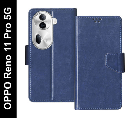 SBMS Flip Cover for OPPO Reno 11 Pro 5G / Reno11 Pro 5G(Blue, Shock Proof, Pack of: 1)