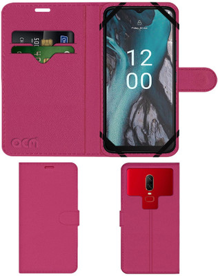 ACM Flip Cover for Nokia C22(Pink, Cases with Holder, Pack of: 1)