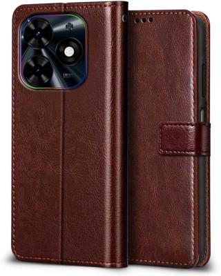 Rwm Flip Cover for Infinix Smart 8 HD | Infinix Smart 8 Leather Finish | Inside Pockets & Inbuilt Stand(Brown, Dual Protection, Pack of: 1)