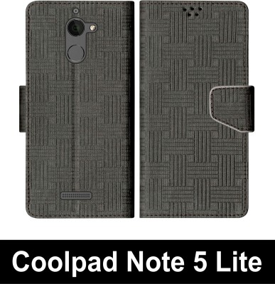 SBMS Flip Cover for Coolpad Note 5 Lite(Black, Shock Proof, Pack of: 1)
