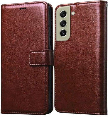 Casesily Flip Cover for Samsung Galaxy S21 FE Leather Wallet Case(Brown, Cases with Holder, Pack of: 1)