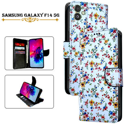 Asmart Flip Cover for Samsung Galaxy F14 5G(White, Pack of: 1)