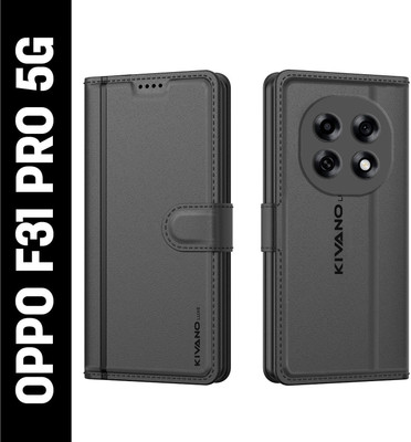 KIVANO LUXE Flip Cover for Oppo F31 Pro 5G(Black, Magnetic Case, Pack of: 1)