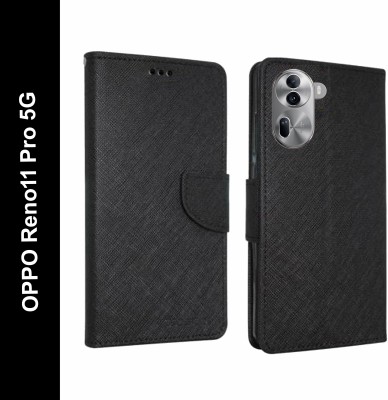 Krumholz Flip Cover for OPPO Reno11 Pro 5G(Black, Dual Protection, Pack of: 1)