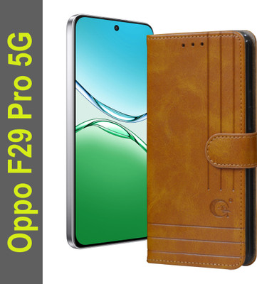 ICYNICS Flip Cover for oppo f29 pro 5g(Brown, Camera Bump Protector, Pack of: 1)