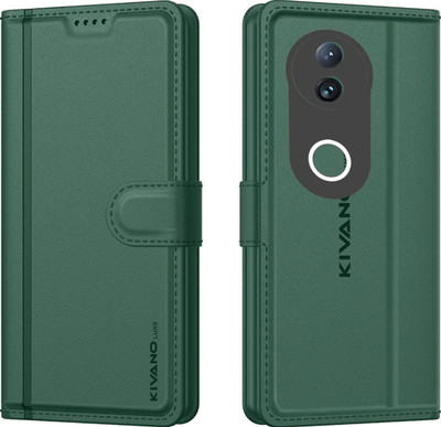 KIVANO LUXE Flip Cover for Vivo T4R 5G / iQOO Z10R 5G / Vivo V50E 5G / Vivo V50 5G(Green, Magnetic Case, Pack of: 1)