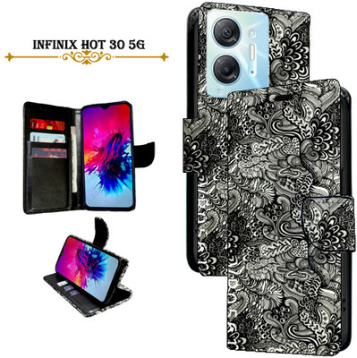 PARGO Flip Cover for Infinix Hot 30 5G(Black, Pack of: 1)