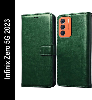 Casotec Flip Cover for Infinix Zero 5G 2023(Green, Pack of: 1)