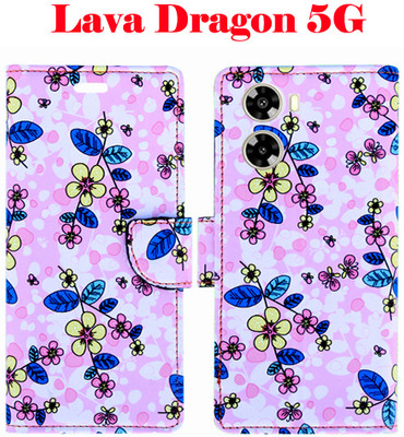 Mxkart Flip Cover for Lava Dragon 5G(Pink, Pack of: 1)