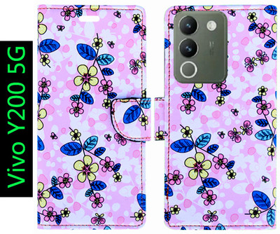 Toklot Flip Cover for Vivo Y200 5G(Pink, Pack of: 1)