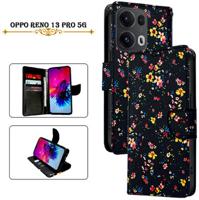 Cutemart Flip Cover for OPPO Reno 13 Pro 5G(Black, Pack of: 1)