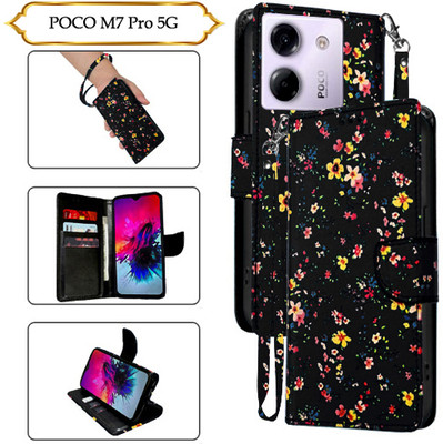 SALGO Flip Cover for POCO M7 Pro 5G(Black, Pack of: 1)