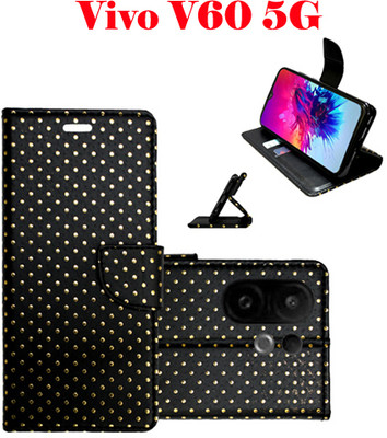 Shanno Enterprises Flip Cover for Vivo V60 5G(Black, Pack of: 1)