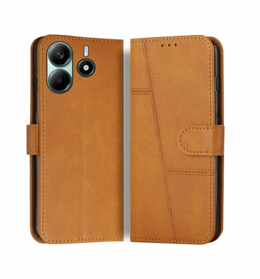 Soul Flip Cover for REDMI NOTE 14 SE / REDMI NOTE 14 5G, Card Pockets Wallet & Stand, FLIP COVER(Gold, Magnetic Case, Pack of: 1)