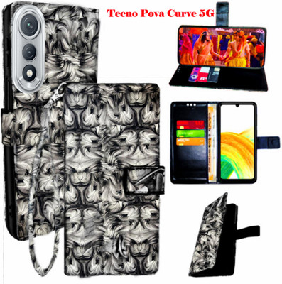 Realgo Flip Cover for Tecno Pova Curav 5G(Purple, Pack of: 1)