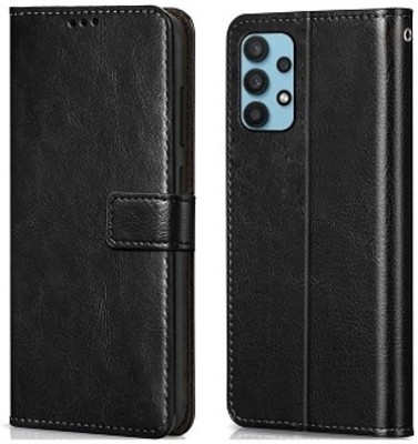 AKSP Flip Cover for Samsung Galaxy M32 (5G) Leather Finish and Card Pockets(Black, Magnetic Case, Pack of: 1)