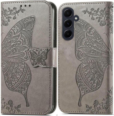 Clickcase Flip Cover for SAMSUNG GALAXY A35 5G(Grey, Dual Protection)