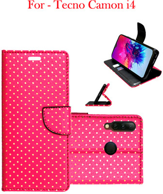 Toklot Flip Cover for Tecno Camon i4(Pink, Pack of: 1)