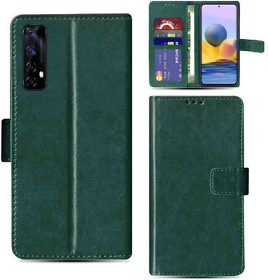 Kalua Mall Flip Cover for Realme Narzo 20 Pro mobile flip cover | Realme RMX2161 mobile flip cover | Green(Green, Magnetic Case, Pack of: 1)