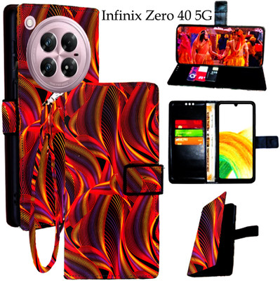 Mxkart Flip Cover for Infinix Zero 40 5G(Red, Pack of: 1)