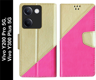 SBMS Flip Cover for Vivo Y200 Pro 5G / Vivo Y300 Plus 5G Back Cover Case with Magnatic Closure(Pink, Shock Proof, Pack of: 1)