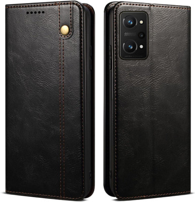 GoPerfect Flip Cover for Realme GT Neo 3T |No.1 Top Trending Business Series | Wallet Back Cover(Black, Magnetic Case, Pack of: 1)