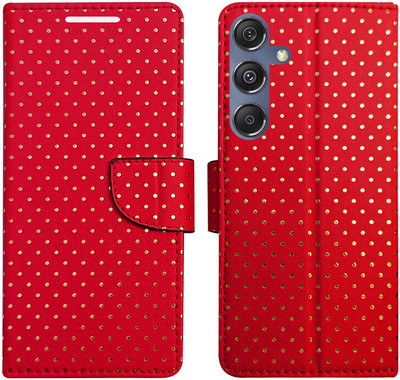 Dhar Flips Flip Cover for Samsung M34 5G in High Quality Material(Red, Magnetic Case, Pack of: 1)