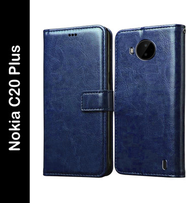 Casotec Flip Cover for Nokia C20 Plus 4G(Blue, Pack of: 1)