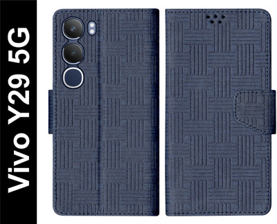 korumacase Flip Cover for Vivo Y29 5G Back Cover Case with Magnatic Closure(Blue, Shock Proof, Pack of: 1)
