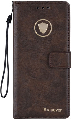 Bracevor Flip Cover for Samsung Galaxy S24 Ultra 5G(Brown, Cases with Holder, Pack of: 1)