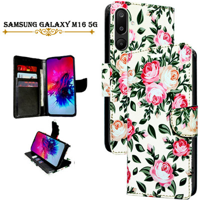 Asmart Flip Cover for Samsung Galaxy M16 5G(White, Pack of: 1)