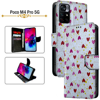 PARGO Flip Cover for Poco M4 Pro 5G(White, Pack of: 1)