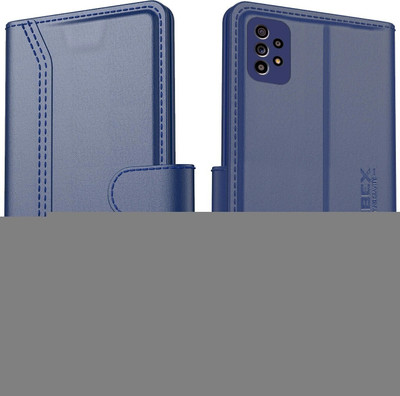 AIBEX Flip Cover for Samsung Galaxy A52 / Samsung Galaxy A52s 5G|Vegan PU Leather |Foldable Stand & Pocket(Blue, Cases with Holder, Pack of: 1)
