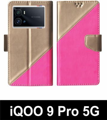 SBMS Flip Cover for iQOO 9 Pro 5G Multi(Pink, Shock Proof, Pack of: 1)