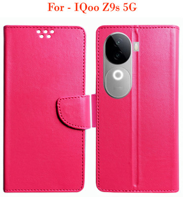 Toklot Flip Cover for IQoo Z9s 5G(Pink)