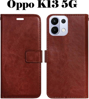 Mxkart Flip Cover for Oppo K13 5G(Brown, Pack of: 1)