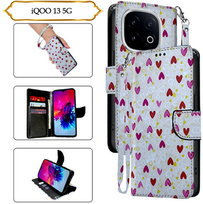 Cutemart Flip Cover for iQOO 13 5G(White, Pack of: 1)